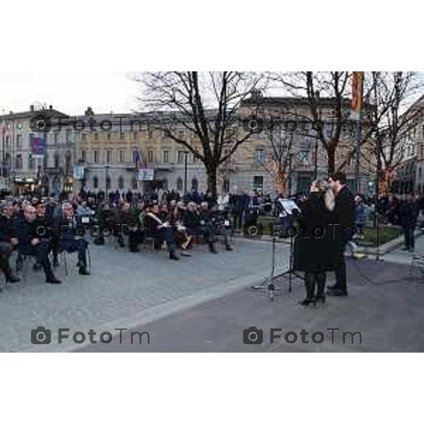 Tiziano Manzoni/LaPresse 3-3- 2023 Bergamo, Italia Cronaca onclusione dei lavori che hanno rinnovato l’area progettata a inizio Novecento da Piacentini e Quaroni. Piazza Matteotti