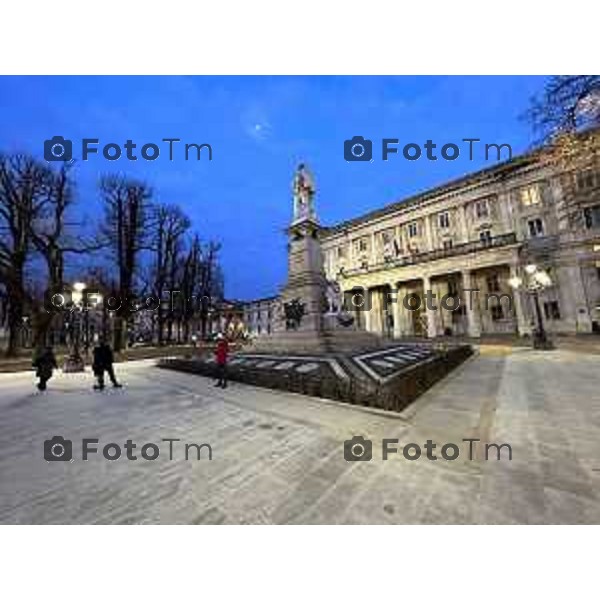 Tiziano Manzoni/LaPresse 3-3- 2023 Bergamo, Italia Cronaca onclusione dei lavori che hanno rinnovato l’area progettata a inizio Novecento da Piacentini e Quaroni. Piazza Matteotti