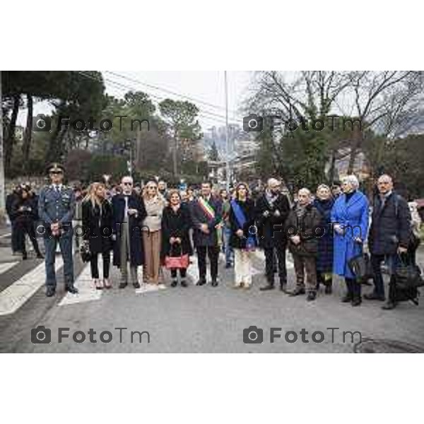 Inaugurazione della targa commemorativa in memoria del brefotrofio di Bergamo (attivo dal 1928 al 1975). Bergamo, 23 febbraio 2023.