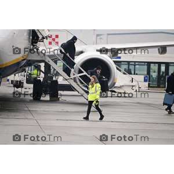 Foto Tiziano Manzoni/LaPresse Bergamo Italia Cronaca 06-03-2023 Aaeroporto di Milano Bergamo,presentazione nuovo hangar Ryanair, che nell’occasione celebrerà il ventennale della sua base operativa