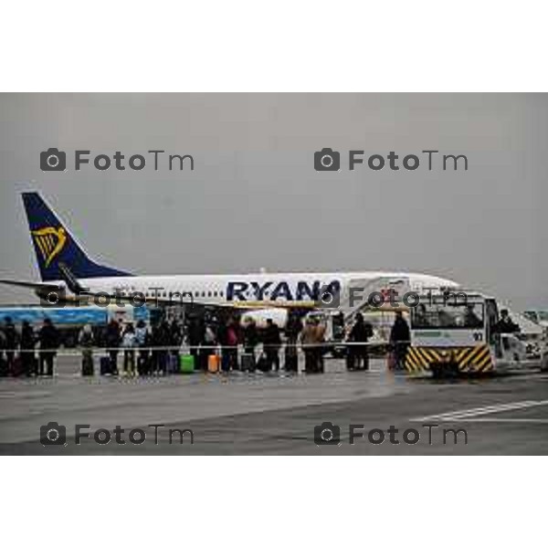 Foto Tiziano Manzoni/LaPresse Bergamo Italia Cronaca 06-03-2023 Aaeroporto di Milano Bergamo,presentazione nuovo hangar Ryanair, che nell’occasione celebrerà il ventennale della sua base operativa