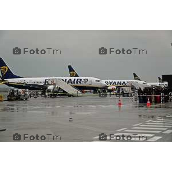 Foto Tiziano Manzoni/LaPresse Bergamo Italia Cronaca 06-03-2023 Aaeroporto di Milano Bergamo,presentazione nuovo hangar Ryanair, che nell’occasione celebrerà il ventennale della sua base operativa