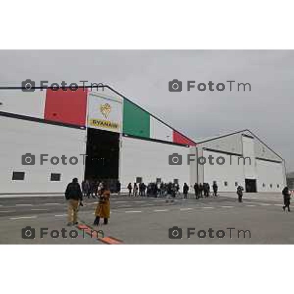 Foto Tiziano Manzoni/LaPresse Bergamo Italia Cronaca 06-03-2023 Aaeroporto di Milano Bergamo,presentazione nuovo hangar Ryanair, che nell’occasione celebrerà il ventennale della sua base operativa