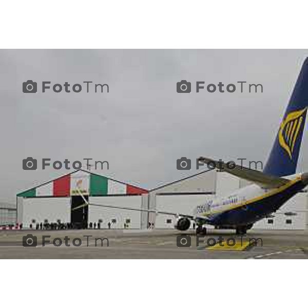 Foto Tiziano Manzoni/LaPresse Bergamo Italia Cronaca 06-03-2023 Aaeroporto di Milano Bergamo,presentazione nuovo hangar Ryanair, che nell’occasione celebrerà il ventennale della sua base operativa