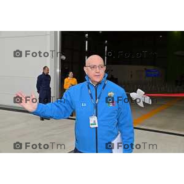 Foto Tiziano Manzoni/LaPresse Bergamo Italia Cronaca 06-03-2023 Aaeroporto di Milano Bergamo,presentazione nuovo hangar Ryanair, che nell’occasione celebrerà il ventennale della sua base operativa Eugenio Sorrentino