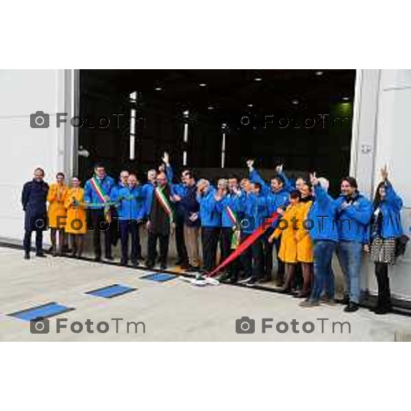 Foto Tiziano Manzoni/LaPresse Bergamo Italia Cronaca 06-03-2023 Aaeroporto di Milano Bergamo,presentazione nuovo hangar Ryanair, che nell’occasione celebrerà il ventennale della sua base operativa Emilio Bellingardi, Eddi Wilson Ad DAC, Govanni Sanga, Manuel Bentoglio, Michael O’Leary, Neil Sorahan