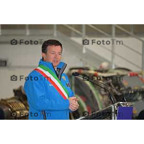 Foto Tiziano Manzoni/LaPresse Bergamo Italia Cronaca 06-03-2023 Aaeroporto di Milano Bergamo,presentazione nuovo hangar Ryanair, che nell’occasione celebrerà il ventennale della sua base operativa Giorgio Gori