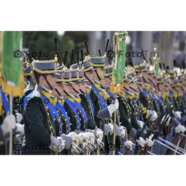 Bergamo Giuramento cadetti Accademia Guardia di Finanza con la presenza del ministro Padoan Pier Carlo