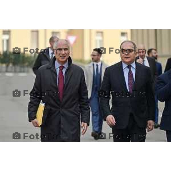 Foto Manzoni Tiziano/LaPresse 10-03-2023Bergamo Italia - Cronaca - Procuratore di Palermo, dott. Maurizio De Lucia e il Procuratore di Brescia dott. Francesco Prete, insieme