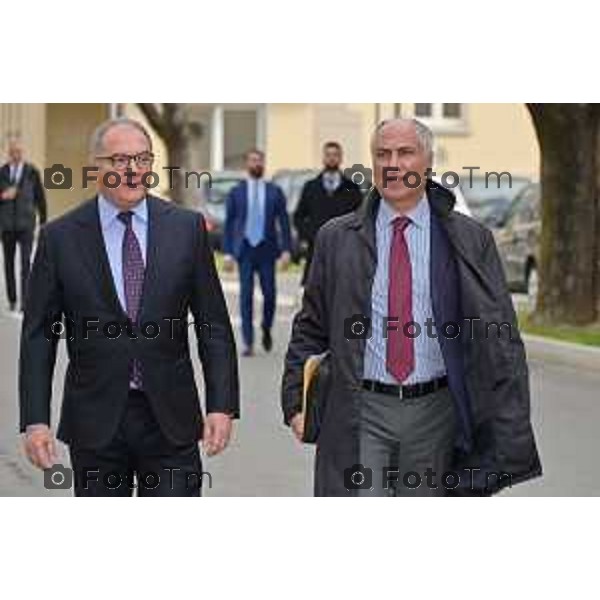 Foto Manzoni Tiziano/LaPresse 10-03-2023Bergamo Italia - Cronaca - Procuratore di Palermo, dott. Maurizio De Lucia e il Procuratore di Brescia dott. Francesco Prete, insieme