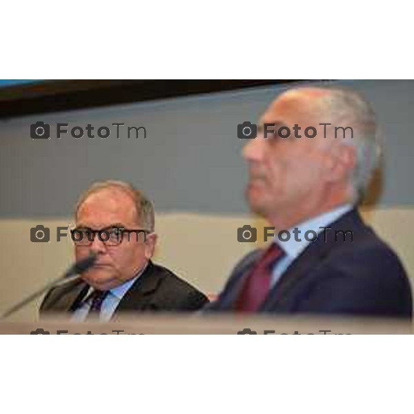 Foto Manzoni Tiziano/LaPresse 10-03-2023Bergamo Italia - Cronaca - Maurizio De Lucia Procuratore della Repubblica di Palermo Francesco Prete Procuratore della Repubblica di Brescia