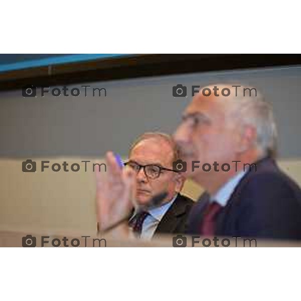 Foto Manzoni Tiziano/LaPresse 10-03-2023Bergamo Italia - Cronaca - Maurizio De Lucia Procuratore della Repubblica di Palermo Francesco Prete Procuratore della Repubblica di Brescia