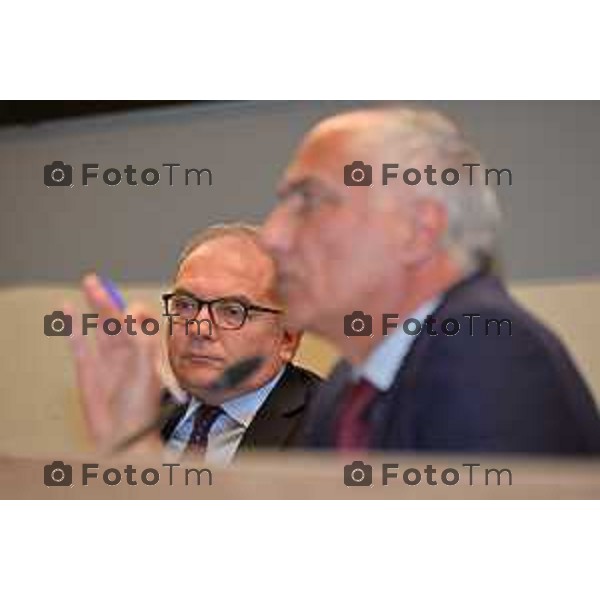 Foto Manzoni Tiziano/LaPresse 10-03-2023Bergamo Italia - Cronaca - Maurizio De Lucia Procuratore della Repubblica di Palermo Francesco Prete Procuratore della Repubblica di Brescia