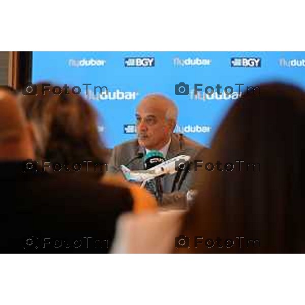 Foto Manzoni Tiziano/LaPresse 15-03--2023Bergamo Italia - Cronaca - Bergamo conferenza stampa compagnia aerea flydubai e SACBO presentano il collegamento diretto Bergamo Dubai CEo Ghaith Al Ghaith,