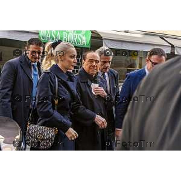 Foto Manzoni Tiziano/LaPresse 9-02-2023Bergamo Italia - Cronaca - Bergamo Silvio Berlusconi al Giopi e la Margi con i Giovani di Forza Italia e M<arta Fascina