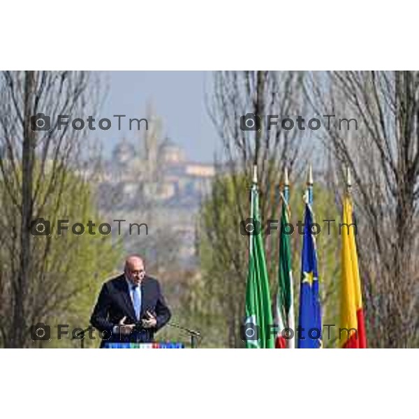 Foto Manzoni Tiziano/LaPresse 18-03-2023Bergamo Italia - Cronaca - ministro Crosetto