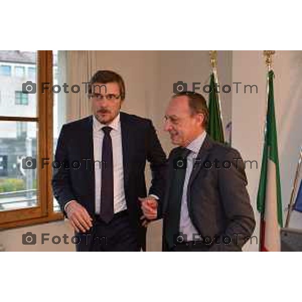 Bergamo “100 tappe in Lombardia”: Presidente Raffaele Cattaneo e Consiglieri regionali del territorio in visita alle varie istituzioni a Bergamo nella foto Capelli Anelli Foto Tiziano Manzoni-fotogramma Bergamo