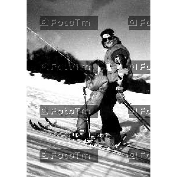 Foto Manzoni TizianoBergamo Selvino Paola Magoni festeggiamento vittoria olimpiade 1984