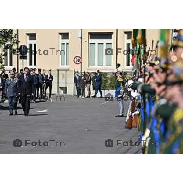 Foto Manzoni Tiziano/LaPresse 25-03-2023Bergamo Italia - Cronaca - Bergamo Accademia della Guardia di Finanza cerimonia di giuramento Allievi ufficiali del 122° Corso \'Val d\'Astico IV\' Ministro Economia Giorgetti