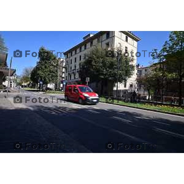 Tiziano Manzoni LaPresse 29-03 - 2023 Bergamo, Italia Cronaca Bergamo parcheggio bus Funicolare