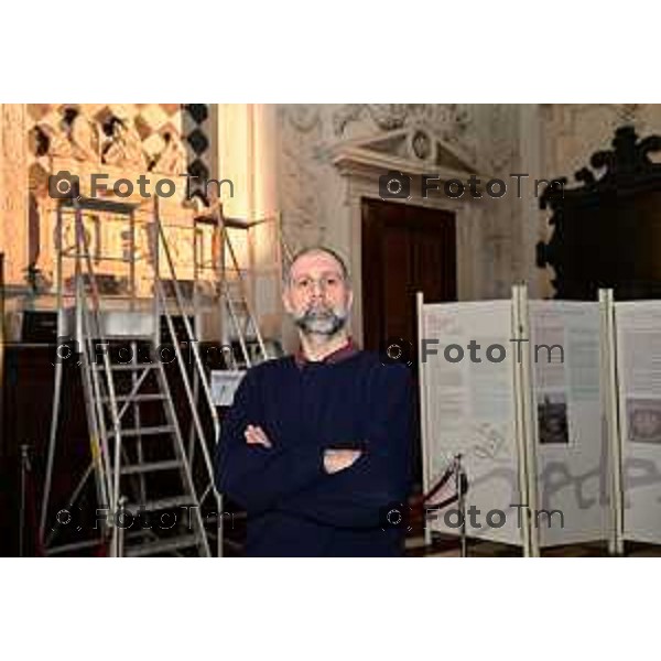 Foto Manzoni Tiziano/LaPresse 30-03-2023Bergamo Italia - Cronaca - Bergamo , Monumento di Medea Colleoni, particolare della statua Cappella Colleoni, Bergamo Alta Gabriele Medolago