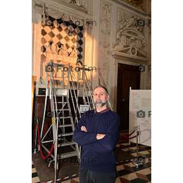 Foto Manzoni Tiziano/LaPresse 30-03-2023Bergamo Italia - Cronaca - Bergamo , Monumento di Medea Colleoni, particolare della statua Cappella Colleoni, Bergamo Alta Gabriele Medolago