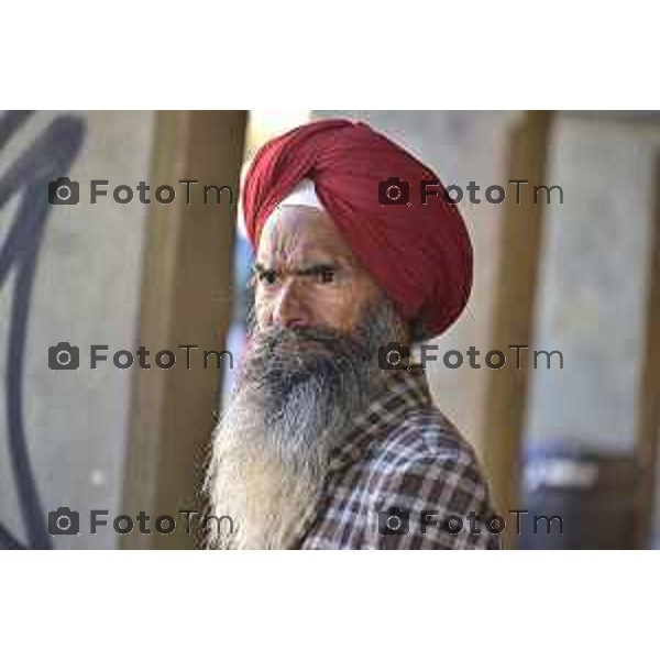 Foto Manzoni Tiziano/LaPresse 1-04-2023Bergamo Italia - Cronaca - Bergamo la tradizionale processione della comunità Sikh di Bergamo