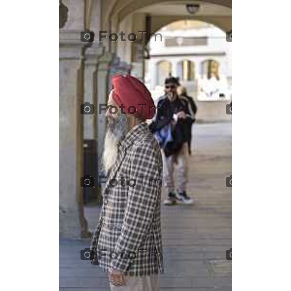 Foto Manzoni Tiziano/LaPresse 1-04-2023Bergamo Italia - Cronaca - Bergamo la tradizionale processione della comunità Sikh di Bergamo