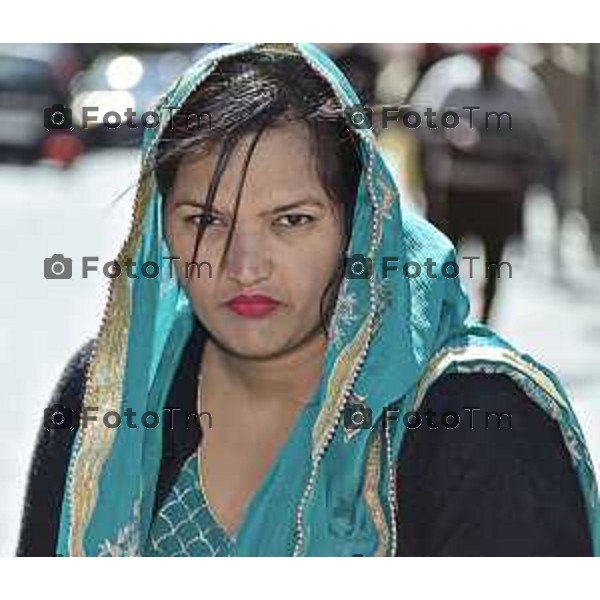 Foto Manzoni Tiziano/LaPresse 1-04-2023Bergamo Italia - Cronaca - Bergamo la tradizionale processione della comunità Sikh di Bergamo