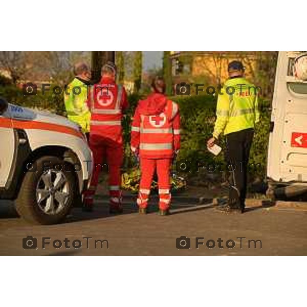 03-04-2023 Tiziano Manzoni -LaPresse, Cronaca Italia Bergamo Levate Bg Incidente mortale motociclista