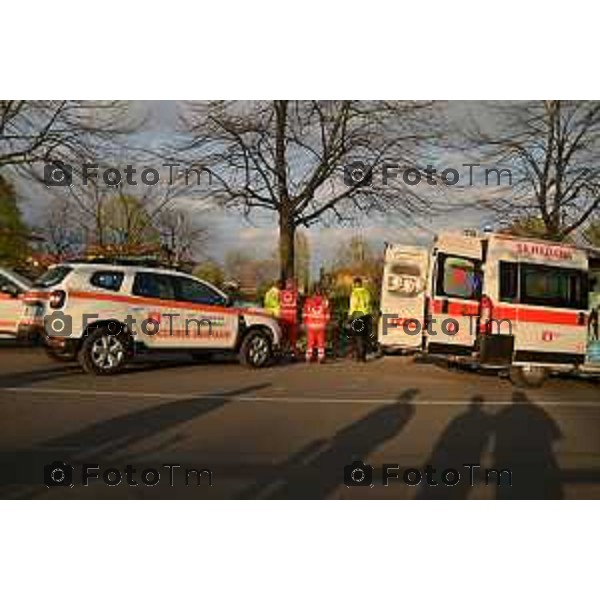 03-04-2023 Tiziano Manzoni -LaPresse, Cronaca Italia Bergamo Levate Bg Incidente mortale motociclista