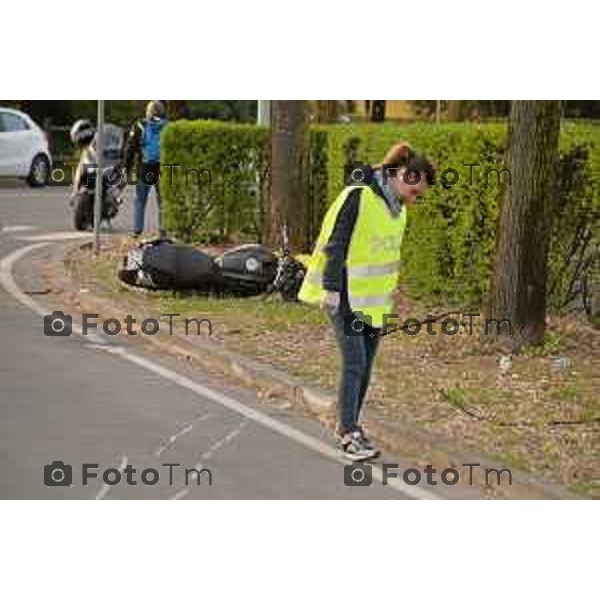 03-04-2023 Tiziano Manzoni -LaPresse, Cronaca Italia Bergamo Levate Bg Incidente mortale motociclista