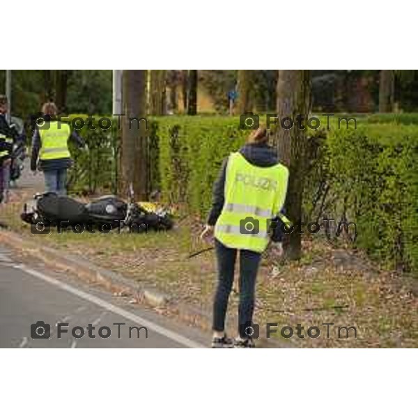 03-04-2023 Tiziano Manzoni -LaPresse, Cronaca Italia Bergamo Levate Bg Incidente mortale motociclista