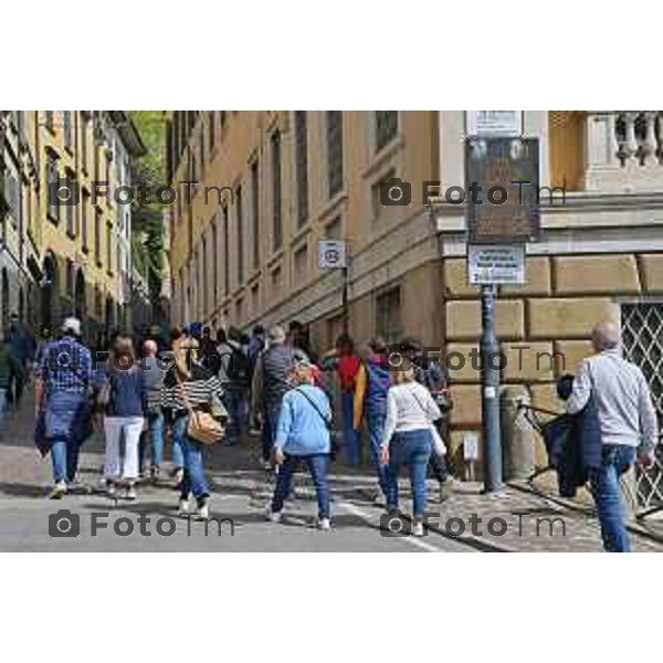 Tiziano Manzoni - LaPresse, Cronaca Italia 10-04-2023 bergamo alta lunedi dell\'angelo