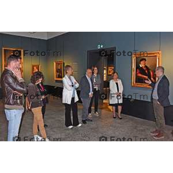 Foto Manzoni Tiziano/LaPresse 11-04-2023 Bergamo Italia - Cronaca - Bergamo Ritratto di un podestà di Giovan Battista Moroni torna in Accademia Carrara, il museo che raccoglie il più importante corpus di opere dell’autore, a seguito del restauro realizzato grazie al sostegno dell\'Ospedale Papa Giovanni XXIII, che restituisce piena leggibilità e cromia al dipinto.