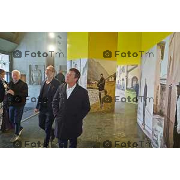 Foto Manzoni Tiziano/LaPresse 12-04-2023Bergamo Italia - Cronaca - Bergamo BERGAMO \'23 mostra all’interno di Palazzo della Libertà, Gori e Luca Molinari