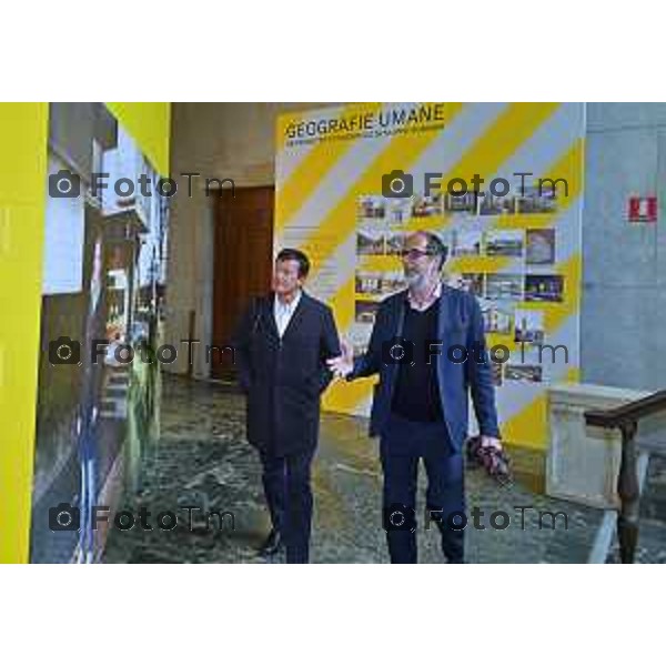 Foto Manzoni Tiziano/LaPresse 12-04-2023Bergamo Italia - Cronaca - Bergamo BERGAMO \'23 mostra all’interno di Palazzo della Libertà, Gori e Luca Molinari