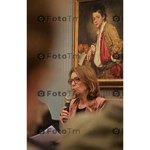 Foto Manzoni Tiziano/LaPresse 14-04-2023Bergamo Italia - Cronaca - Bergamo iniziativa internazionale unisce Bergamo e Leopoli Accademia Carrara e Galleria Nazionale d\'Arte di Leopoli. messa in sicurezza opere i sculture di Franciszek Oledzki