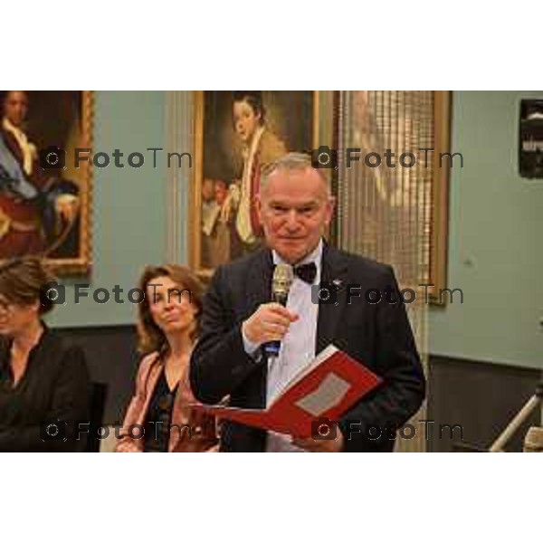 Foto Manzoni Tiziano/LaPresse 14-04-2023Bergamo Italia - Cronaca - Bergamo iniziativa internazionale unisce Bergamo e Leopoli Accademia Carrara e Galleria Nazionale d\'Arte di Leopoli. messa in sicurezza opere i sculture di Franciszek Oledzki