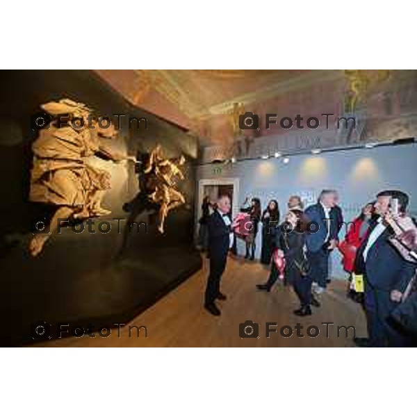 Foto Manzoni Tiziano/LaPresse 14-04-2023Bergamo Italia - Cronaca - Bergamo iniziativa internazionale unisce Bergamo e Leopoli Accademia Carrara e Galleria Nazionale d\'Arte di Leopoli. messa in sicurezza opere i sculture di Franciszek Oledzki