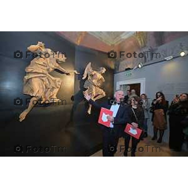 Foto Manzoni Tiziano/LaPresse 14-04-2023Bergamo Italia - Cronaca - Bergamo iniziativa internazionale unisce Bergamo e Leopoli Accademia Carrara e Galleria Nazionale d\'Arte di Leopoli. messa in sicurezza opere i sculture di Franciszek Oledzki