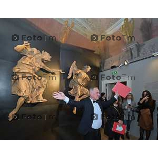 Foto Manzoni Tiziano/LaPresse 14-04-2023Bergamo Italia - Cronaca - Bergamo iniziativa internazionale unisce Bergamo e Leopoli Accademia Carrara e Galleria Nazionale d\'Arte di Leopoli. messa in sicurezza opere i sculture di Franciszek Oledzki