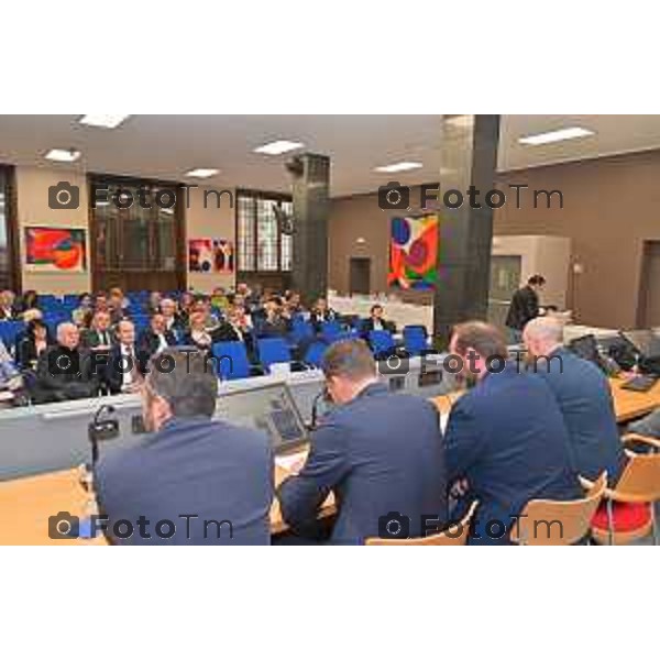 Foto Manzoni Tiziano/LaPresse 20-04-2023Bergamo Italia - Cronaca - Bergamo Fondazione Istituti Educativi presentazione del bilancio di fine mandato dell\'attuale CdA e del presidente FIEB Luigi Sorzi