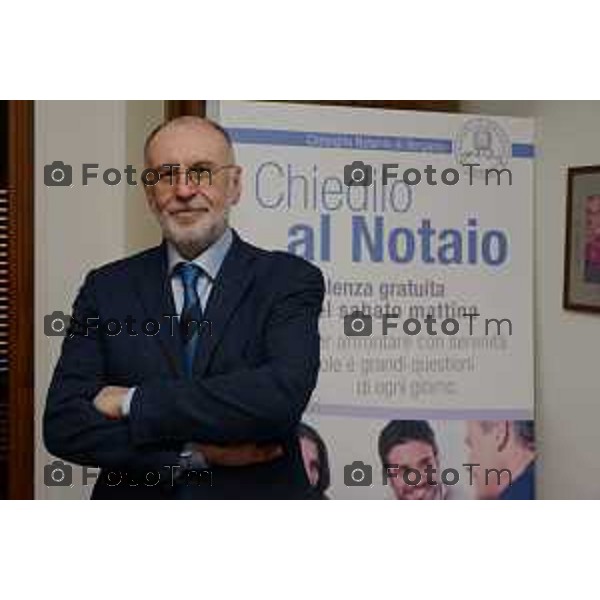 Bergamo (BG) Ordine dei notai il presidente entrante ( barba) Peppino Nosari foto Tiziano Manzoni-fotogramma Bergamo