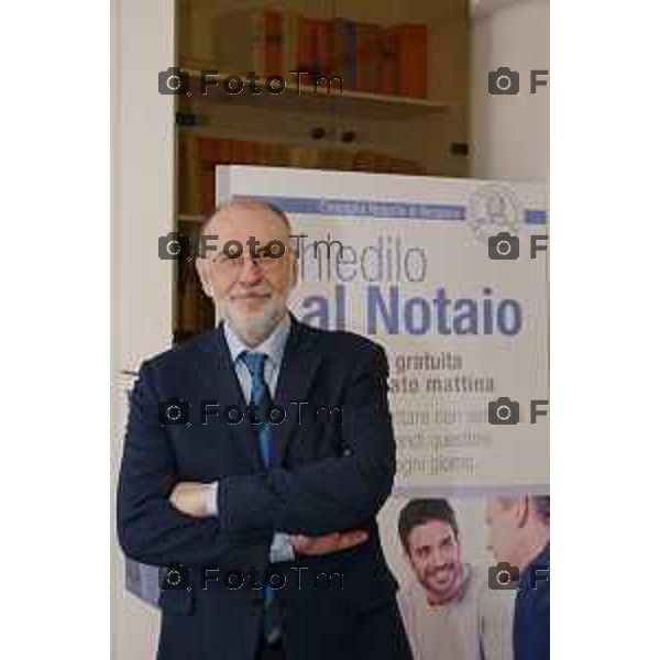 Bergamo (BG) Ordine dei notai il presidente entrante ( barba) Peppino Nosari foto Tiziano Manzoni-fotogramma Bergamo