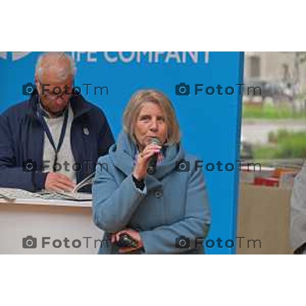 Foto Manzoni Tiziano/LaPresse 21-04-2023Bergamo Italia - Cronaca - Bergamo inaugurazione 64^ Fiera dei Librai in programma nella tensostruttura collocata sul Sentierone di Bergamo. Ornella Bramani