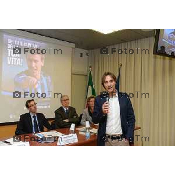 Bergamo (BG) presentazione campagna prevenzione IN CAMPO CON VOI testimonial Bellini e Mondonico nella foto foto Tiziano Manzoni-fotogramma Bergamo