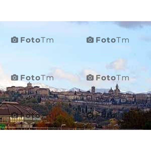 Bergamo comparsa della neve a 500 metri di altitudine Tiziano Manzoni-fotogramma Bergamo