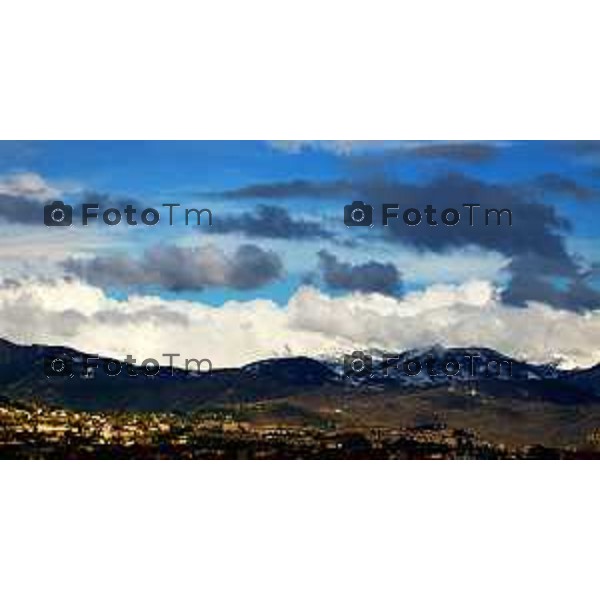 Bergamo comparsa della neve a 500 metri di altitudine Tiziano Manzoni-fotogramma Bergamo