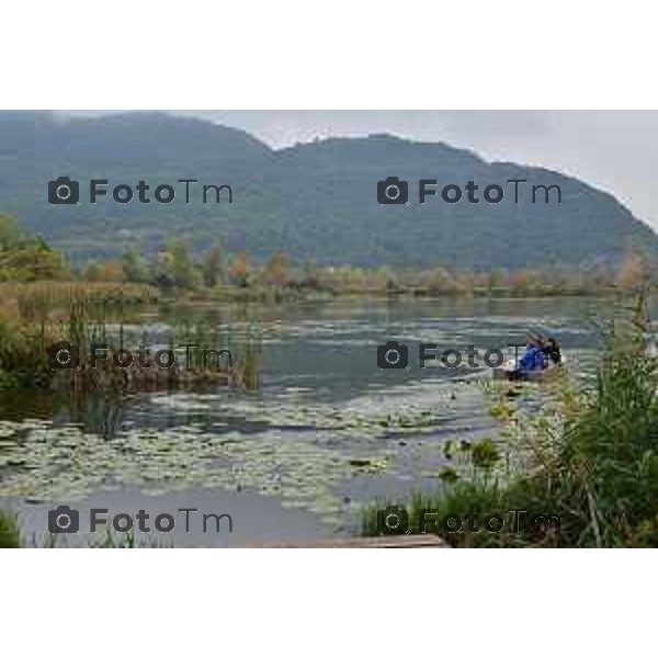 Provaglio d\'Iseo (BS) Torbiede d\'Iseo pesca al pesce siluro con troupe Giapponese foto Tiziano Manzoni-fotogramma Bergamo